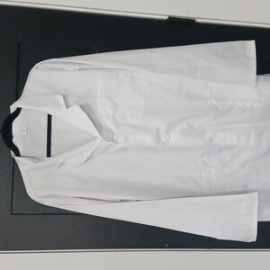 VOGRYE Professional Lab Coat for Men Women Long Sleeve, White, Unisex